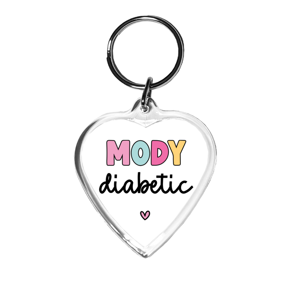 Mody Diabetic Heart Keychain