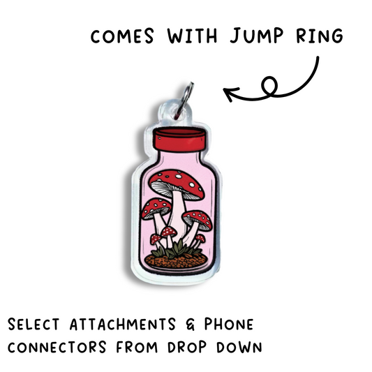 Mushroom Insulin Vial Charm