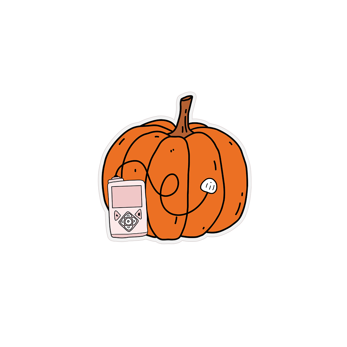 Pumpkin Medtronic Clear Sticker