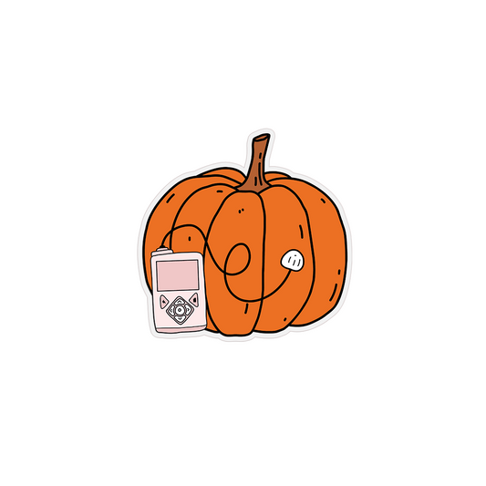 Pumpkin Medtronic Clear Sticker