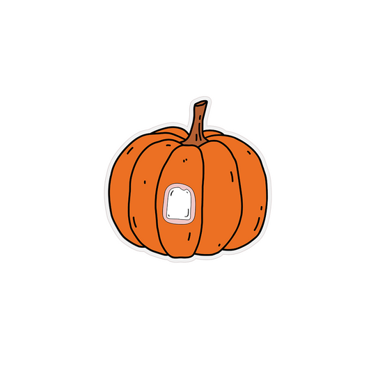 Pumpkin Omnipod Clear Sticker