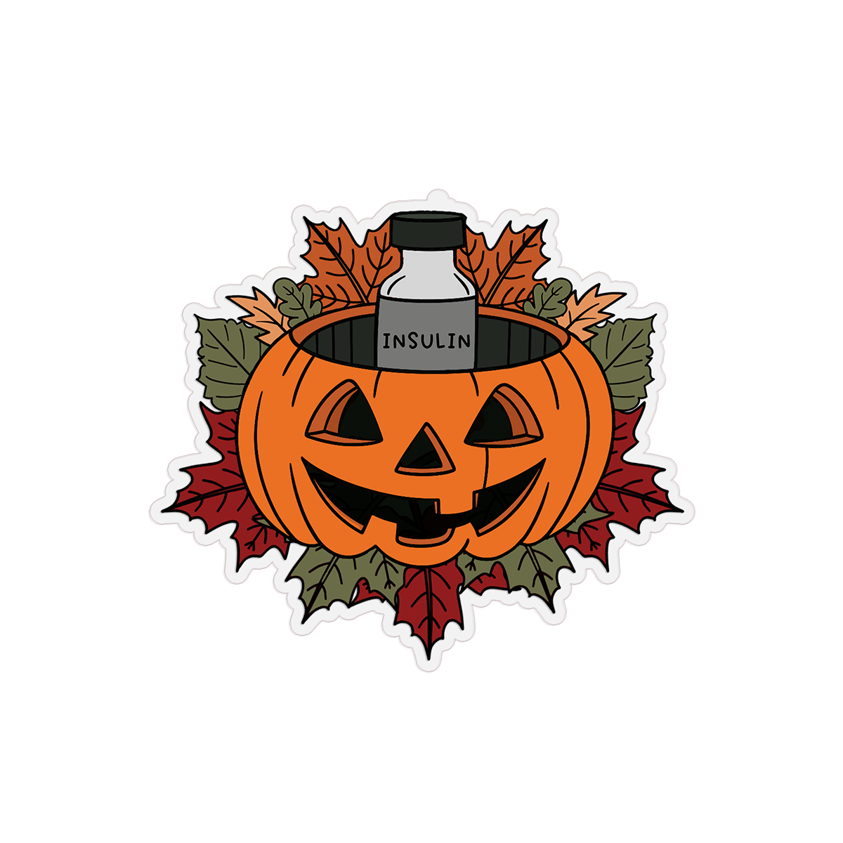 Halloween Pumpkin Clear Sticker