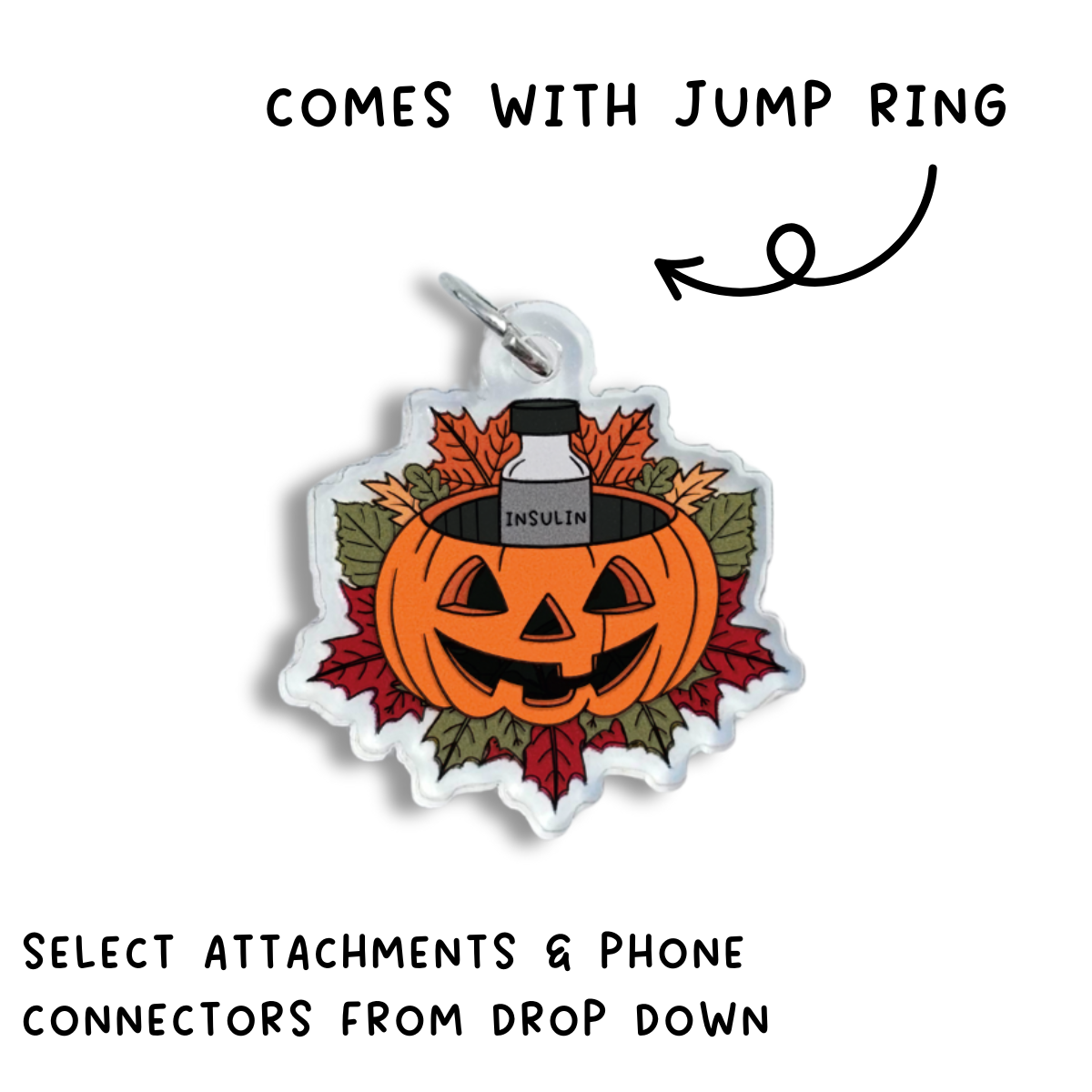 Halloween Insulin Pumpkin Charm