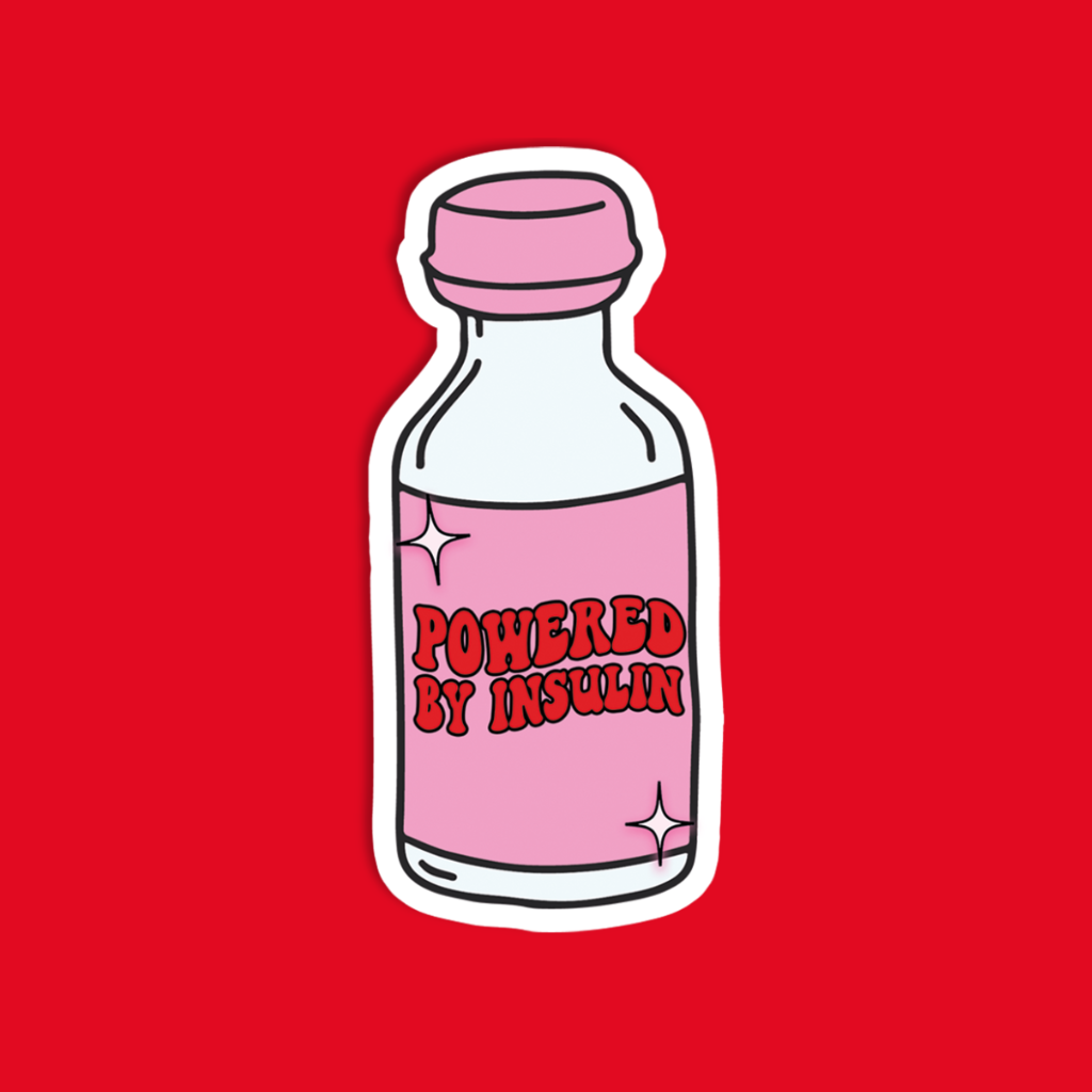 Powered By Insulin Vial Sticker