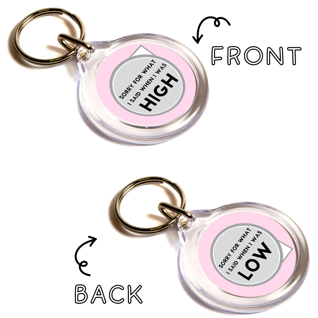 Sorry For What I Said...Pink Keychain