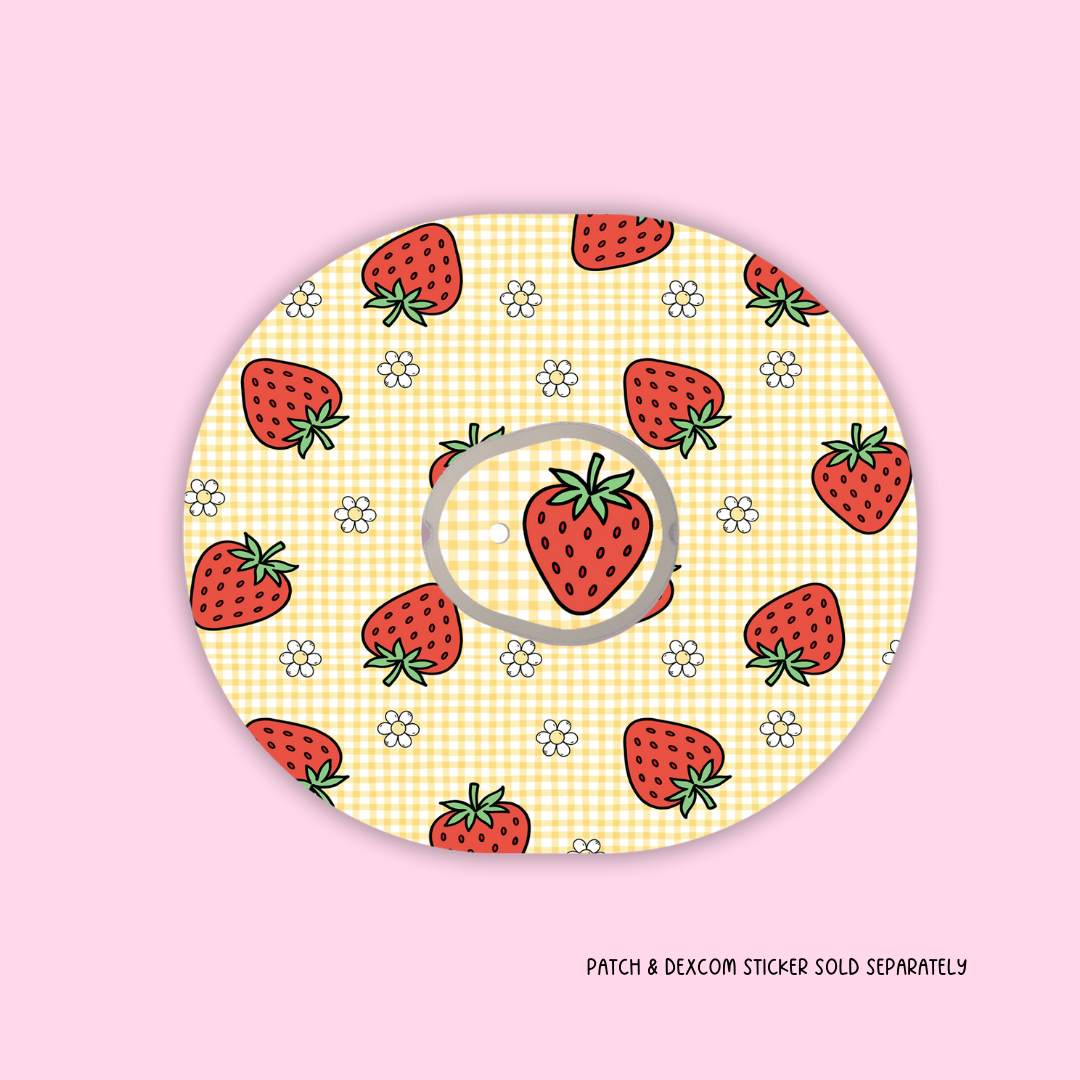 Sweet Strawberries Dexcom G7/One+ Patch