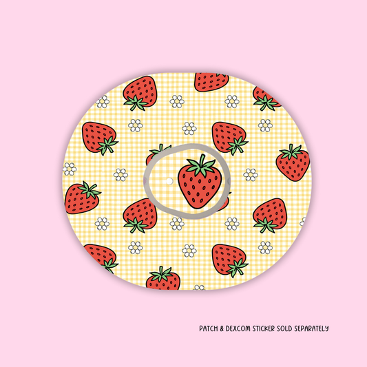 Sweet Strawberries Dexcom G7/One+ Patch