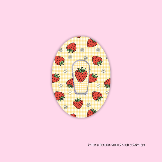 Sweet Strawberries Dexcom G6/One Patch