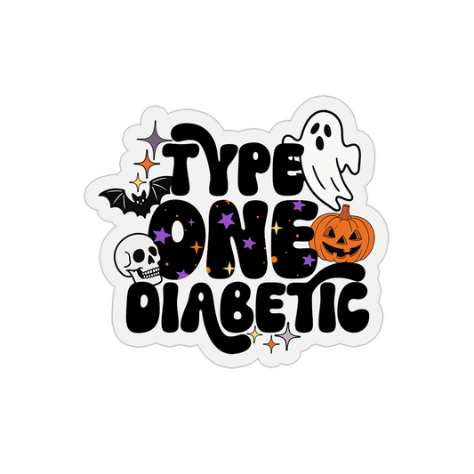 T1D Halloween Clear Sticker