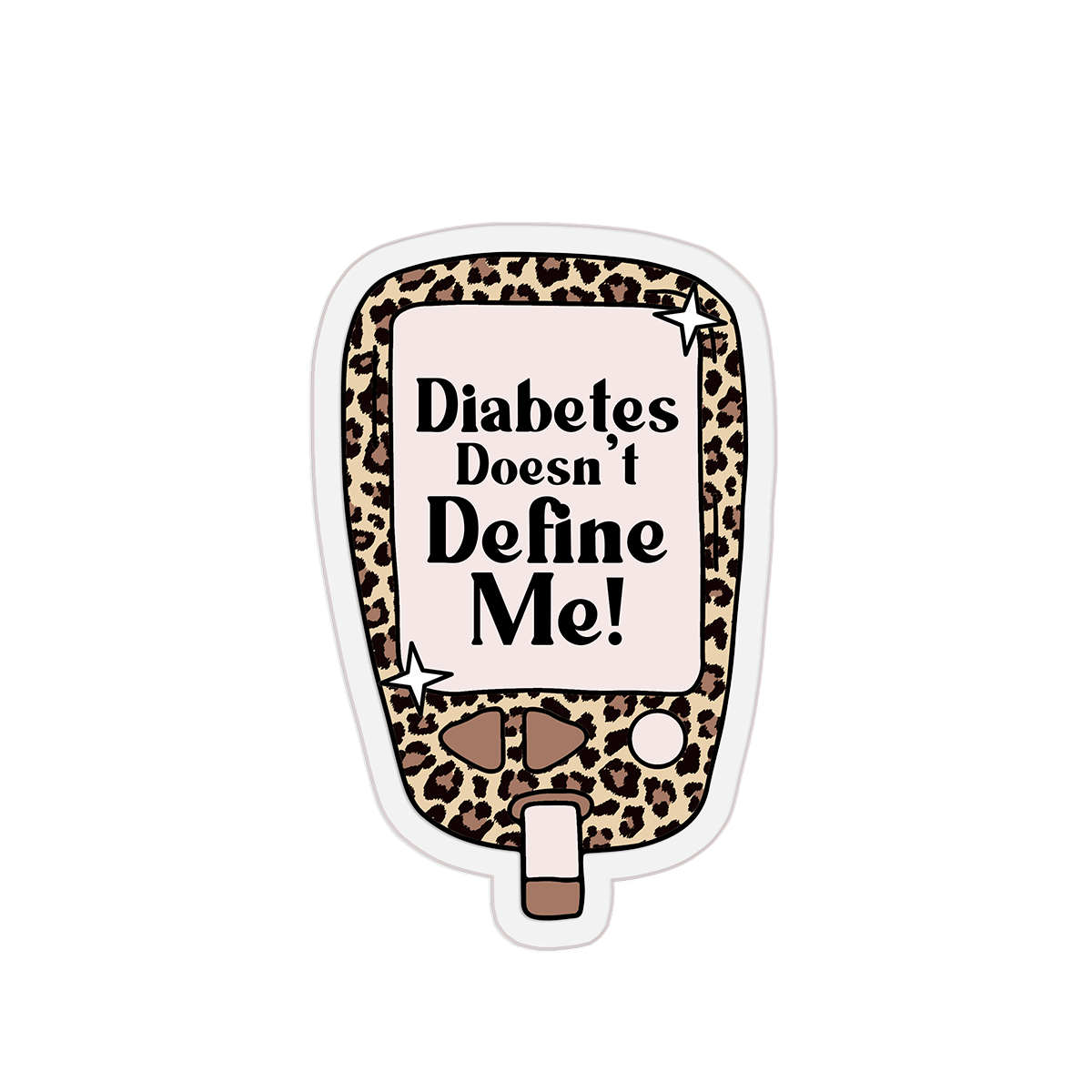 Glucose Monitor Animal Print Clear Sticker