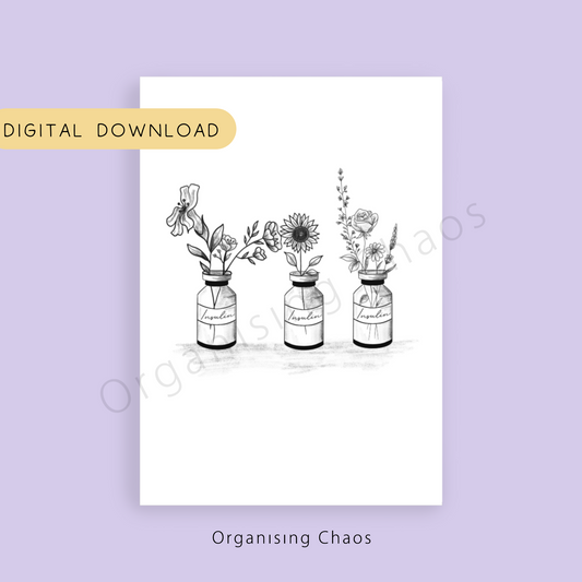 Three insulin vases Digital Download