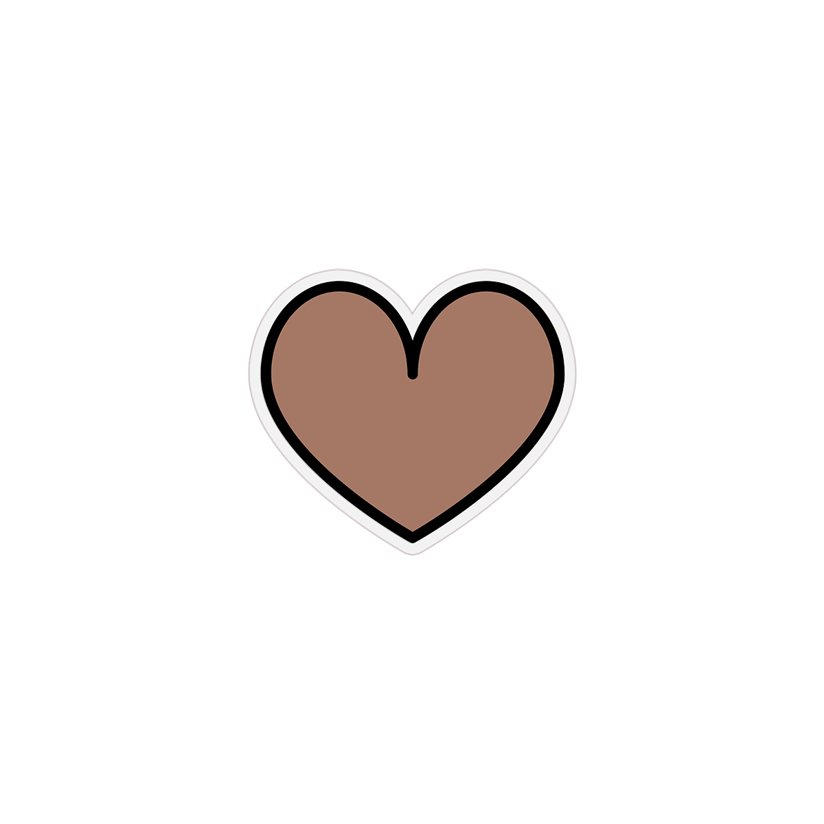 Mini Mocha Heart Clear Sticker