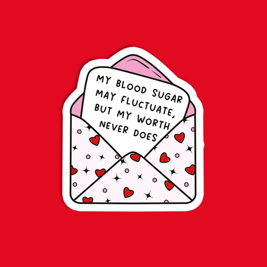 Love Letter My Blood Sugar May.. Sticker