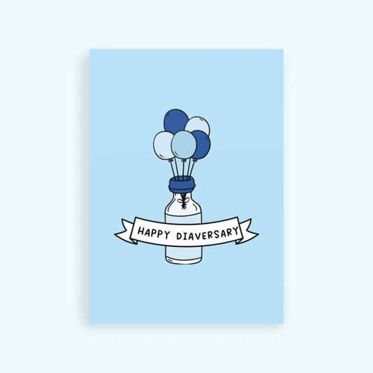 Happy Diaversary Blue Insulin Card