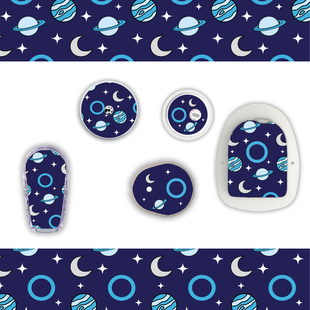 Diabetes in the Stars Device Stickers