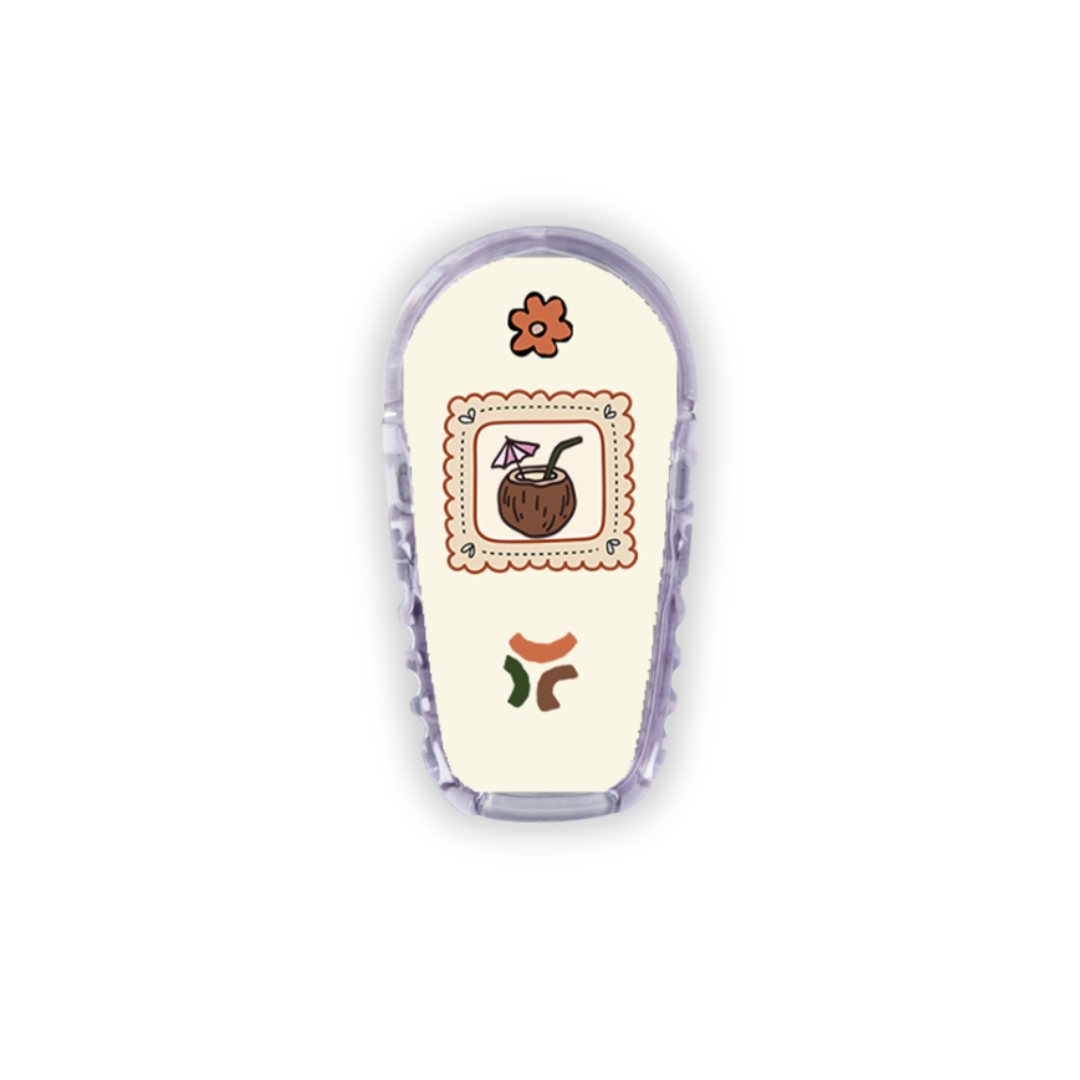 Summer Diabetic Device Sticker 4 Pack