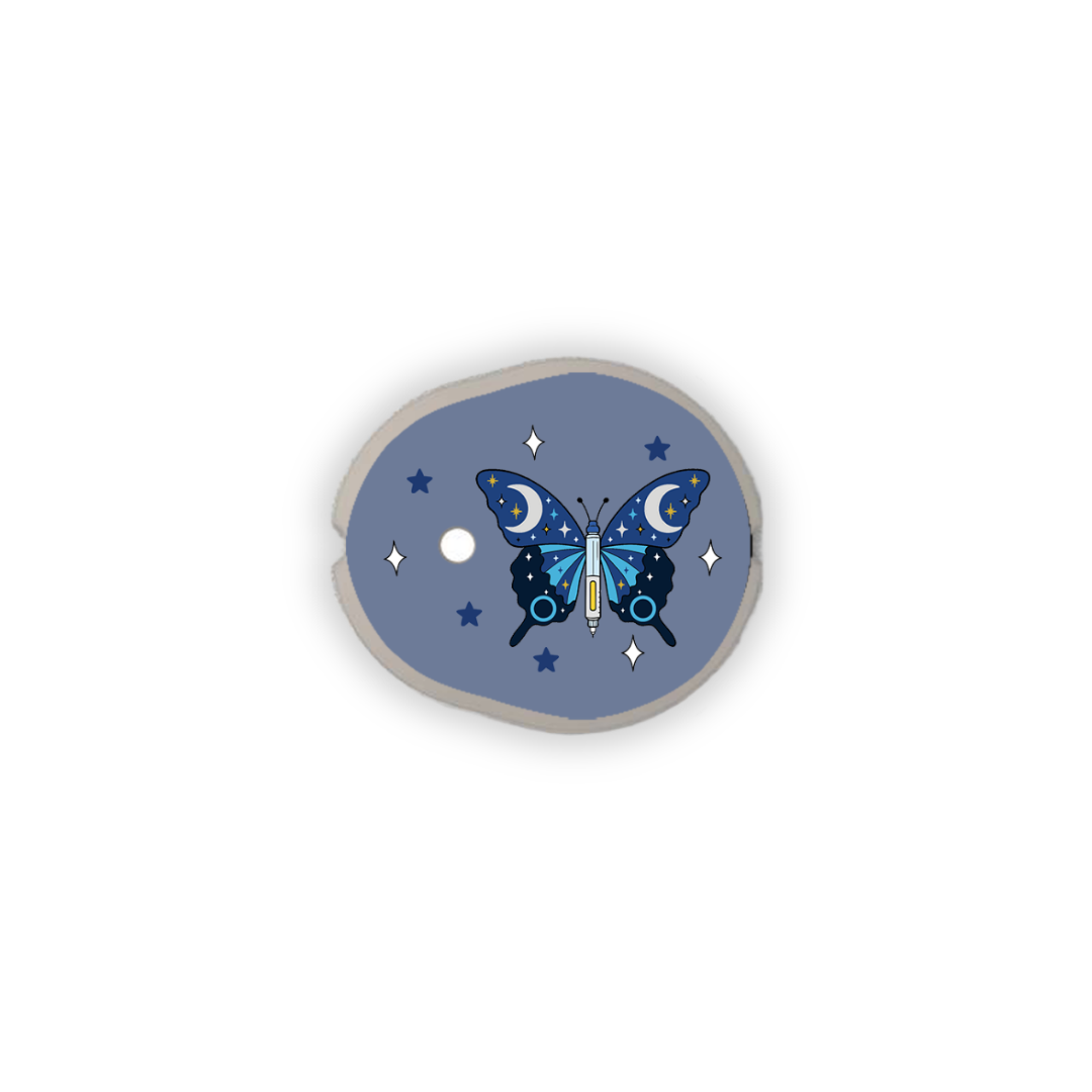 Diabetes Awareness Butterfly Device Stickers