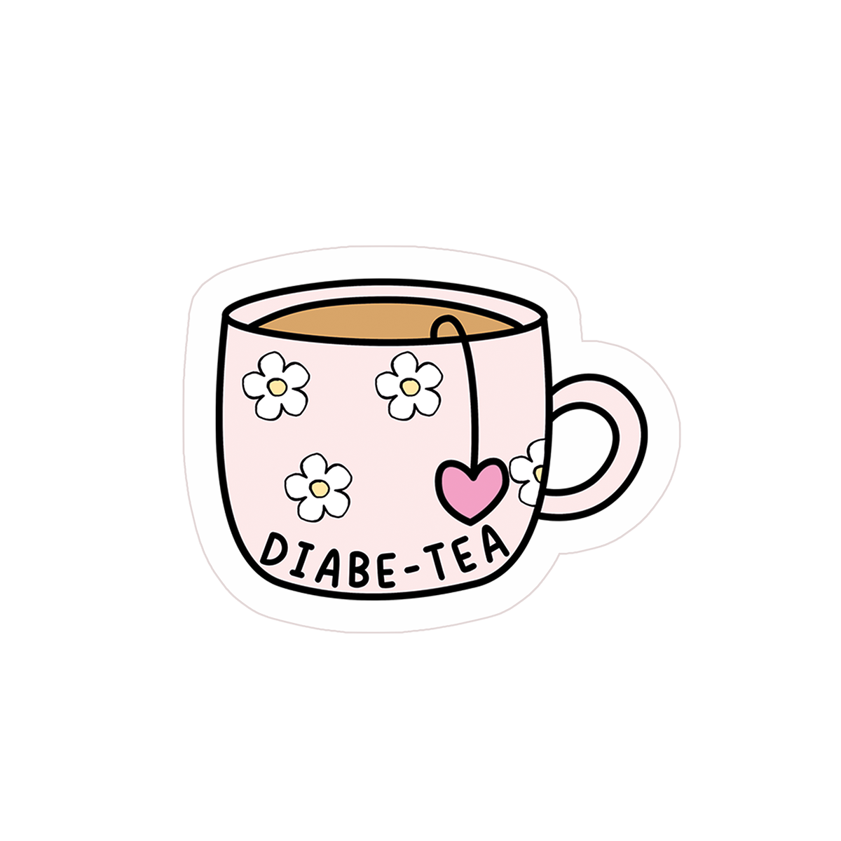 Diabe-Tea Clear Sticker