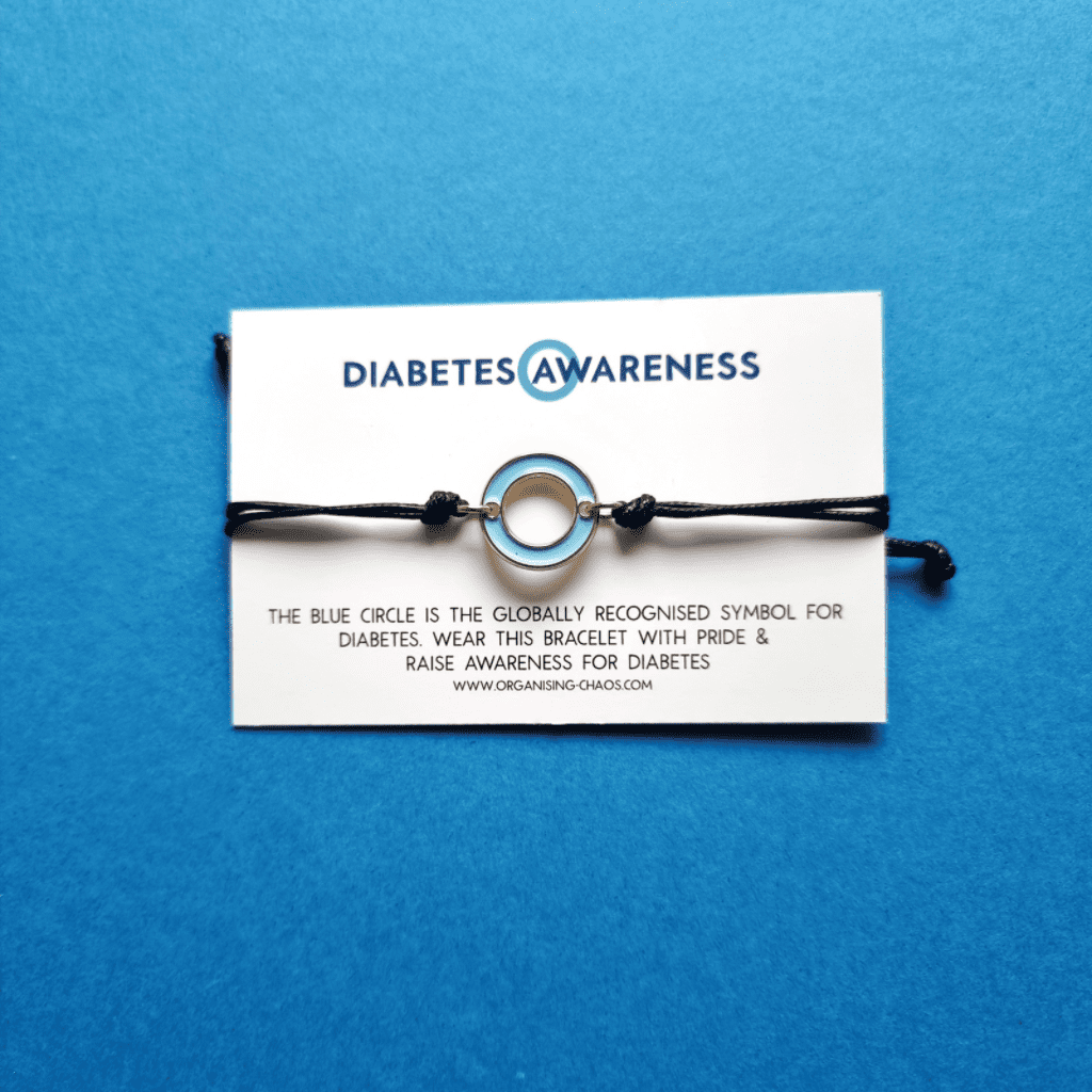 Diabetes Awareness Circle Bracelet