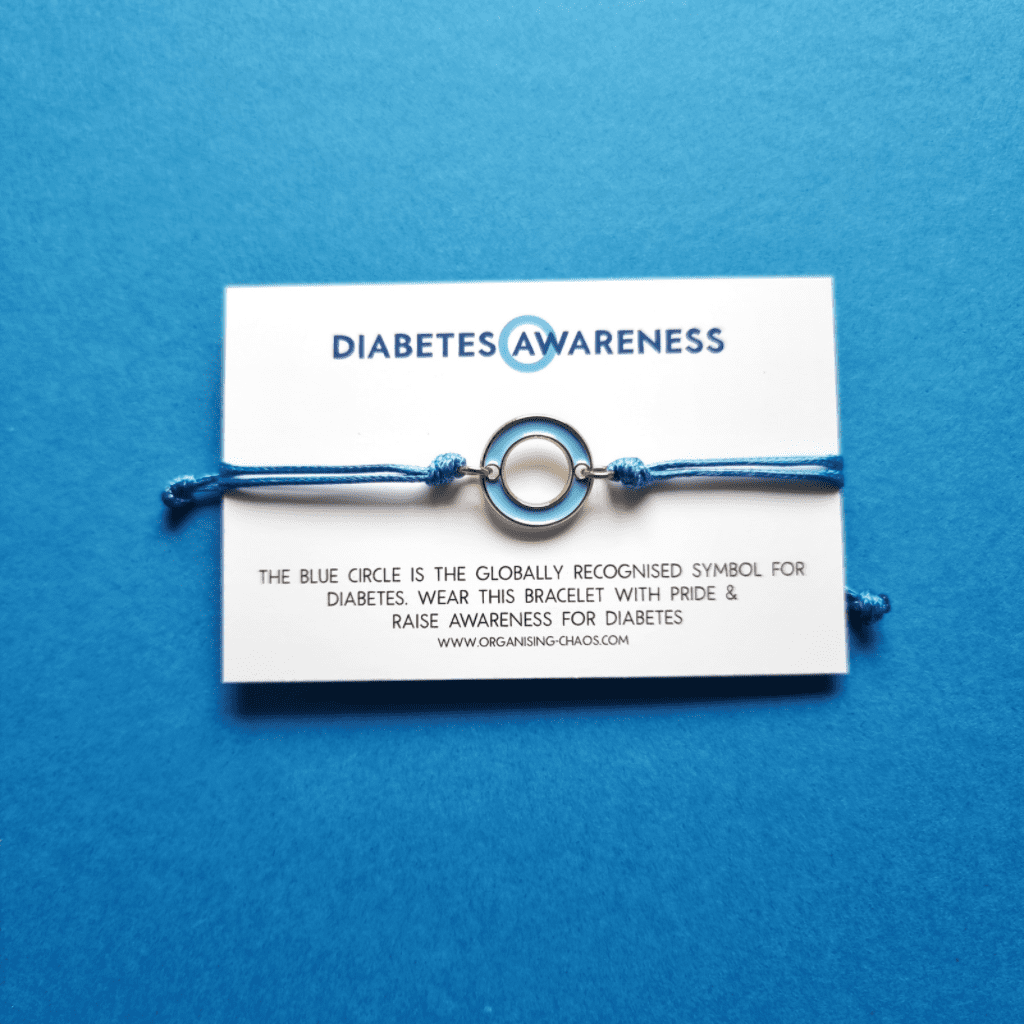 Diabetes Awareness Circle Bracelet