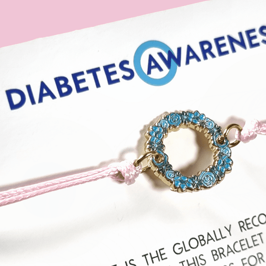 Diabetes Awareness Flower Bracelet