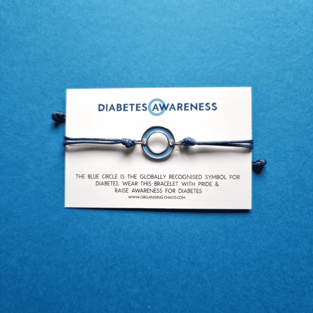 Diabetes Awareness Circle Bracelet