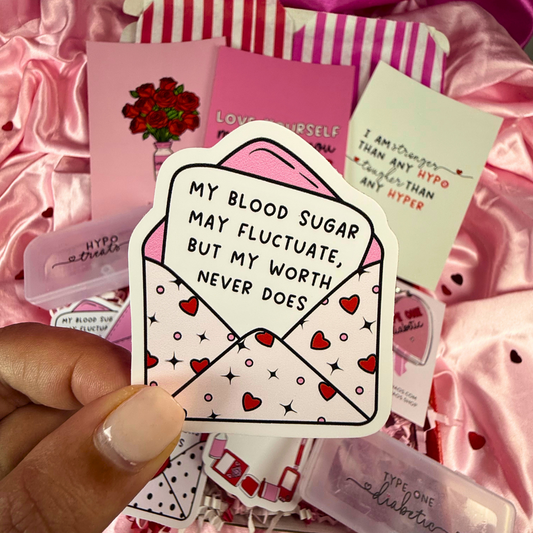 Love Letter My Blood Sugar May.. Sticker