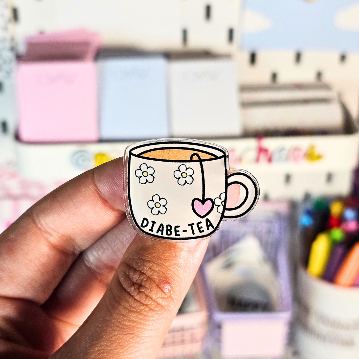 Diabe-Tea Pin badge
