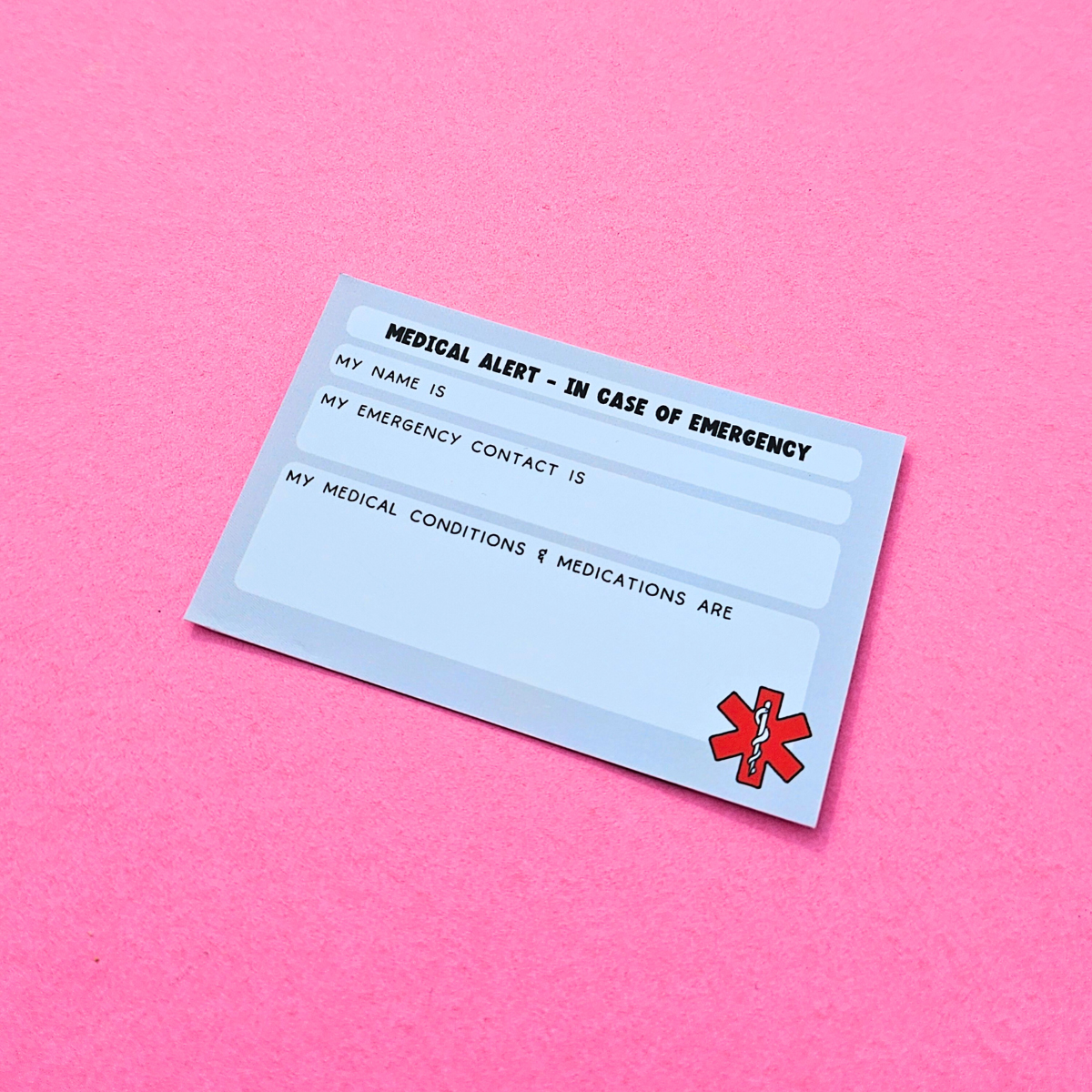 Brighten Your T1D Medical Alert Card