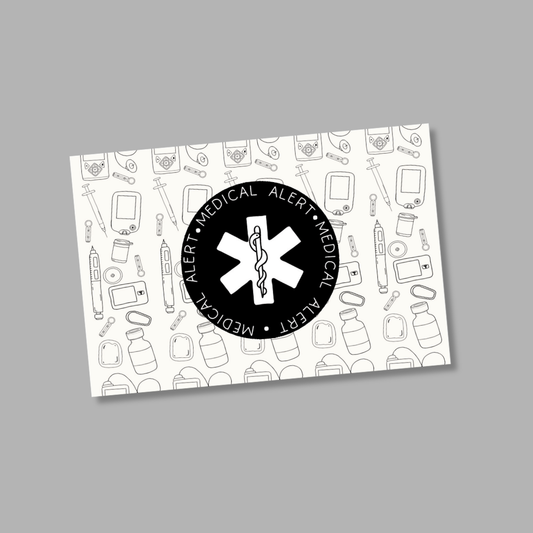 Diabetic Device Medical Alert Card