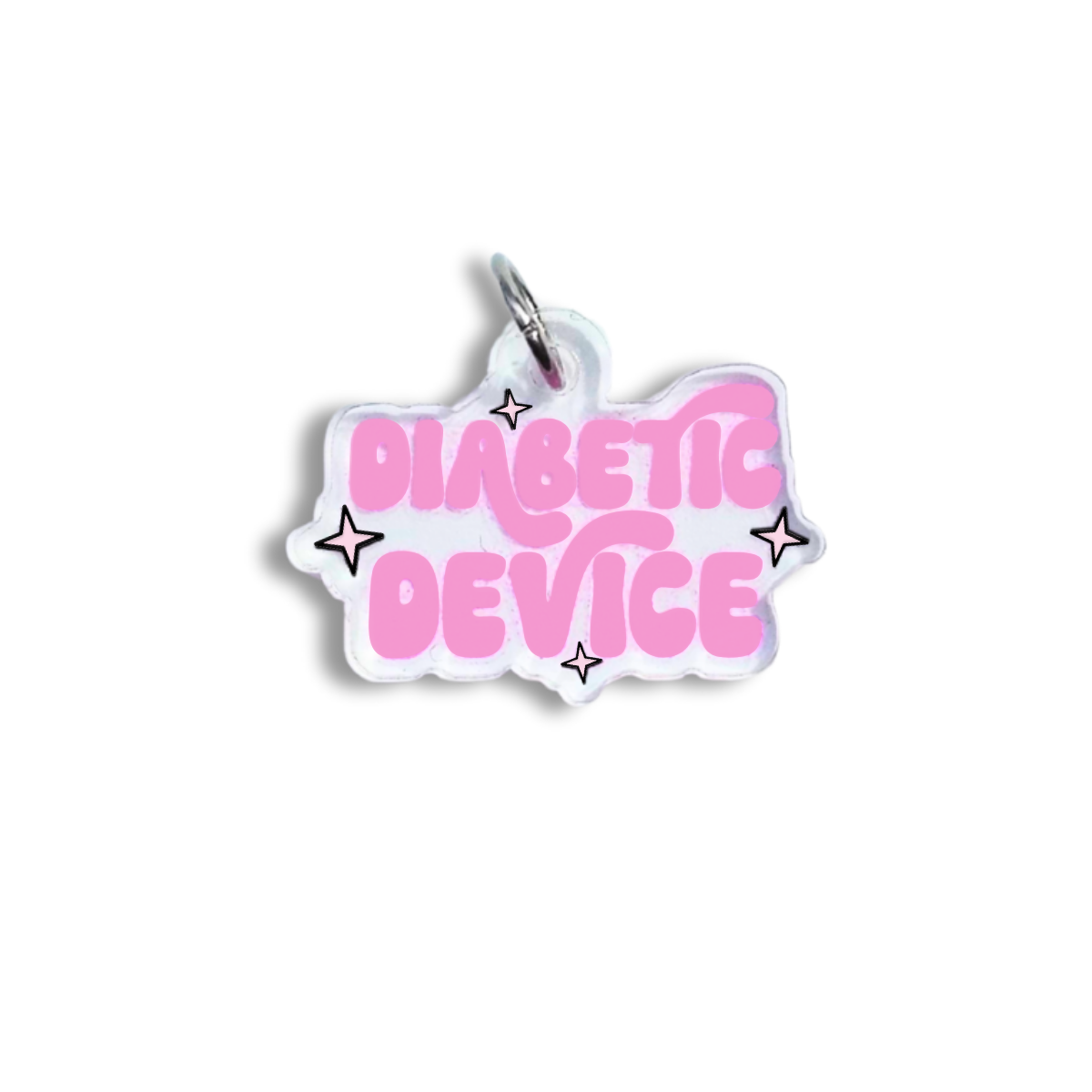 Pink Diabetic Device Charm