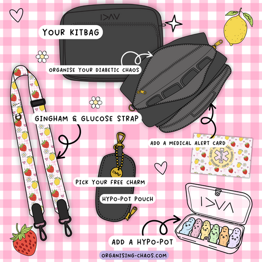 The Gingham & Glucose OC Diabetes Kitbag - 30% off
