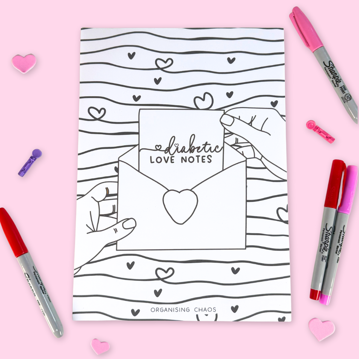 FREE Valentines Diabetes Colouring Pages (Digital Download)