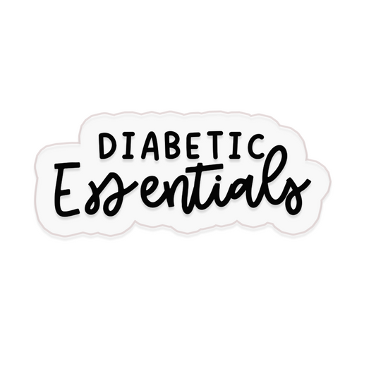 Diabetic Essentials Clear Sticker