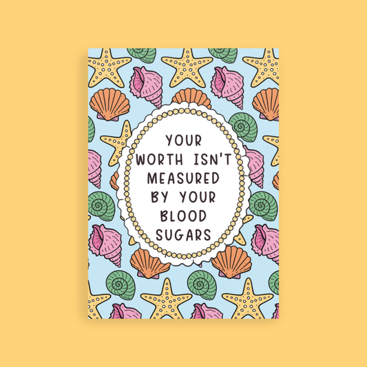 Your Worth isn't Measured by your Blood Sugars Postcard