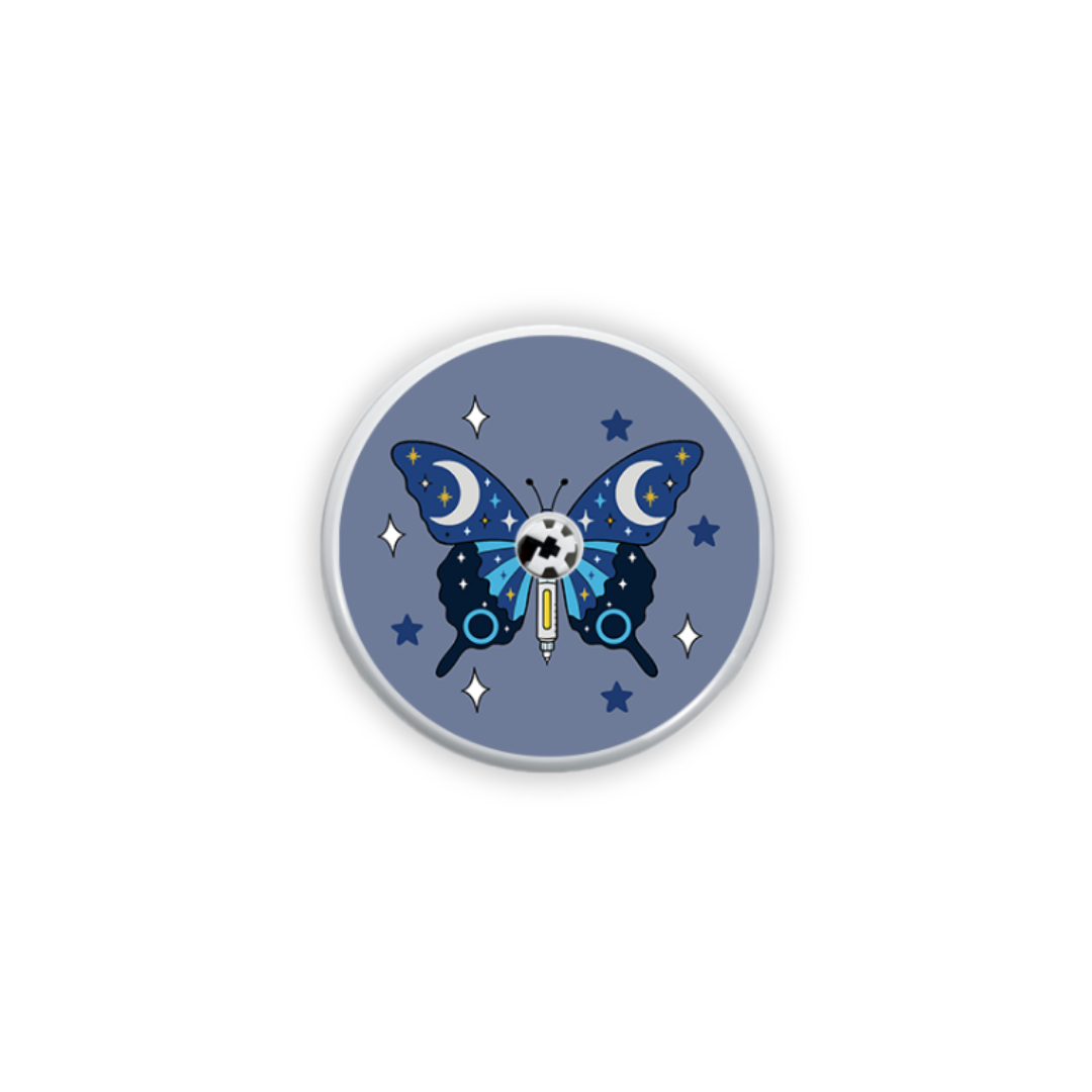 Diabetes Awareness Butterfly Device Stickers