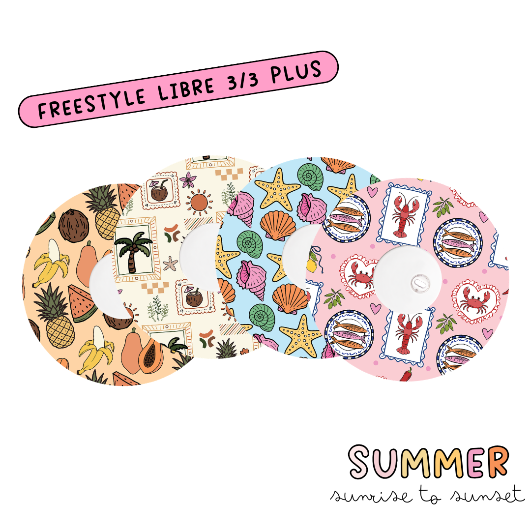 Summer Diabetic Device Patch 4 Pack