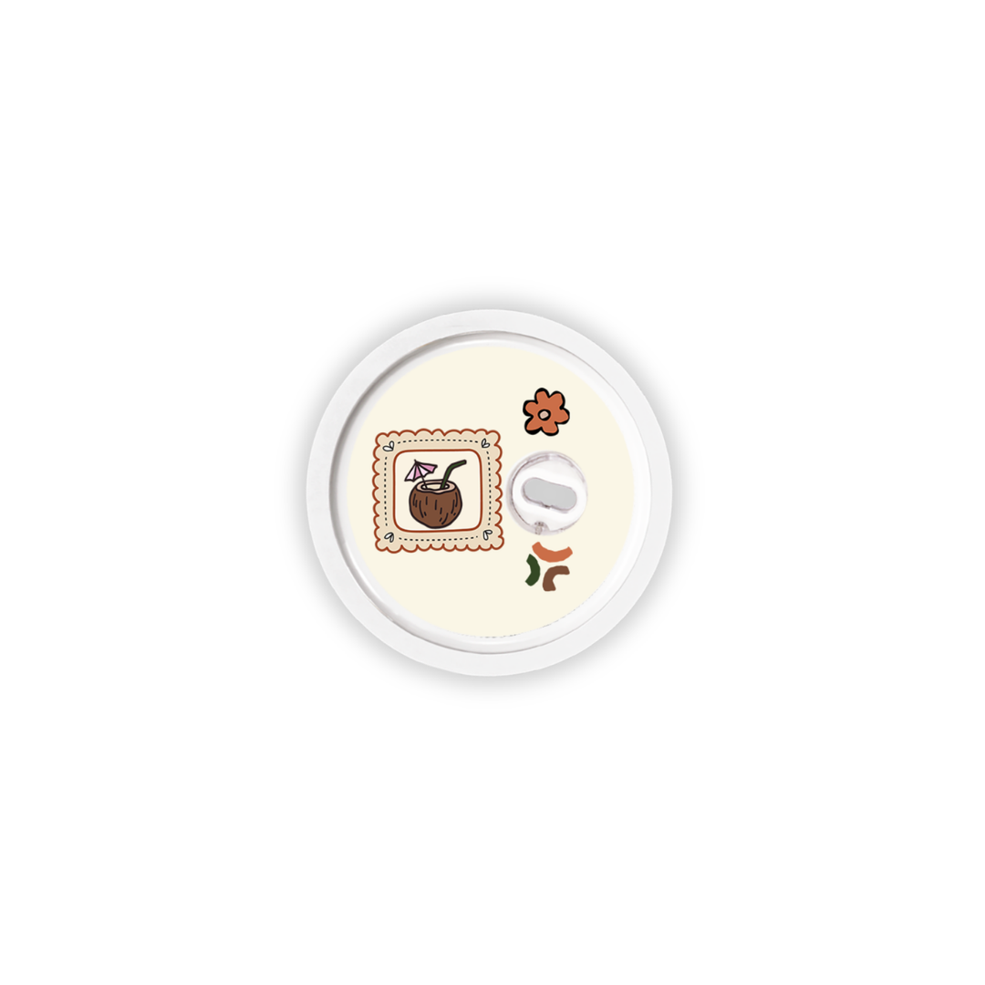 Summer Diabetic Device Sticker 4 Pack