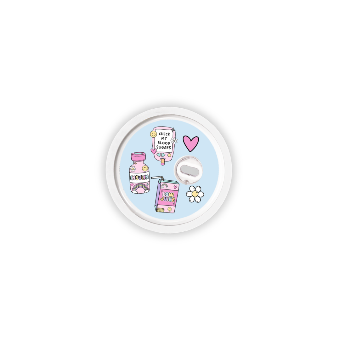 Brighten Your Diabetic Device Sticker 4 Pack