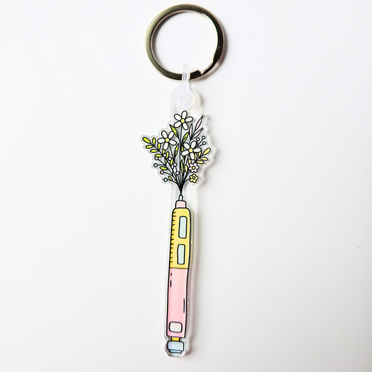 Injection Pen Clear Keychain
