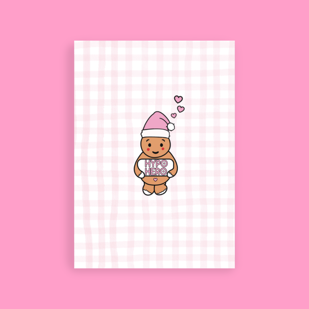 Hypo Hero Gingerbread Baby Christmas Card