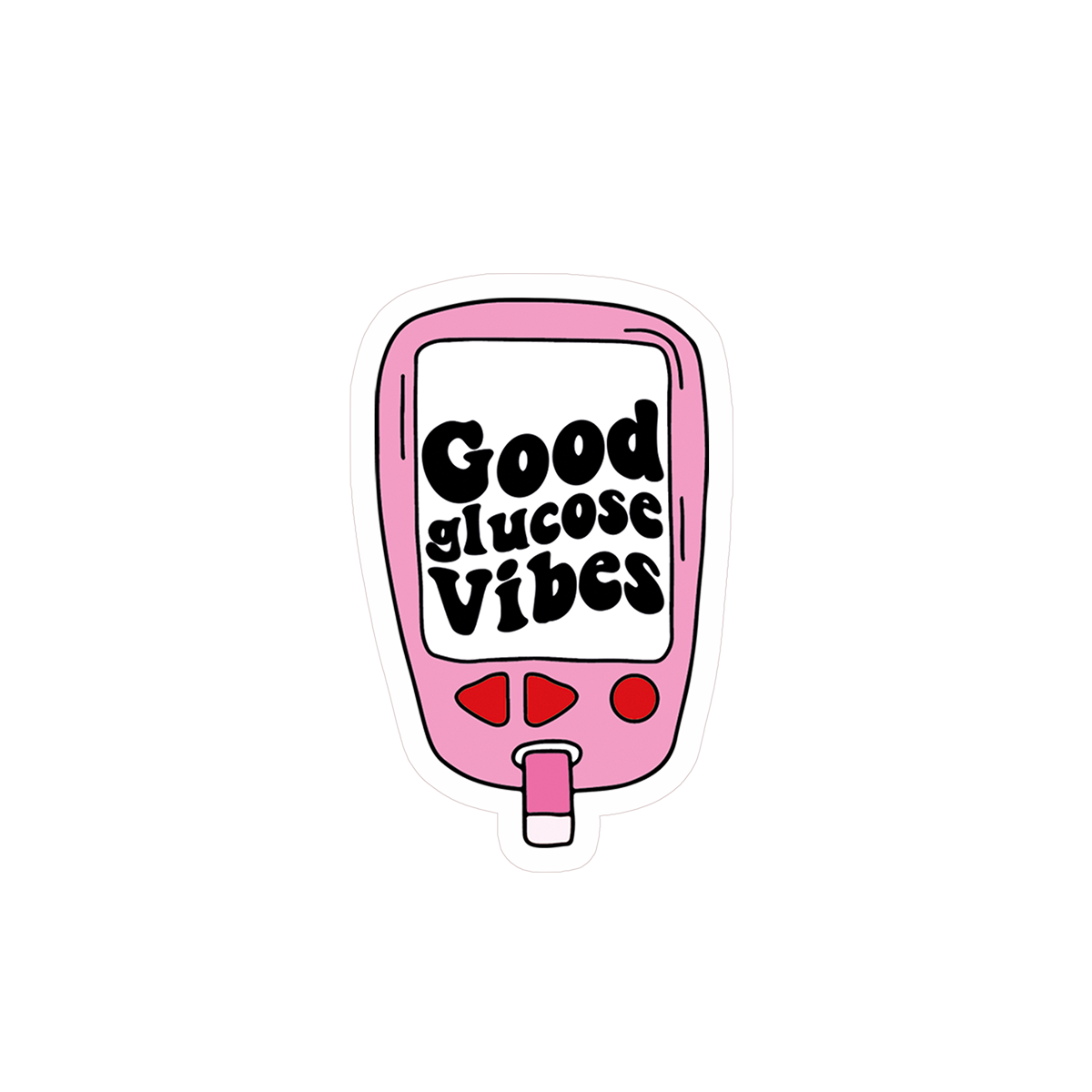 Good Glucose Vibes Clear Sticker