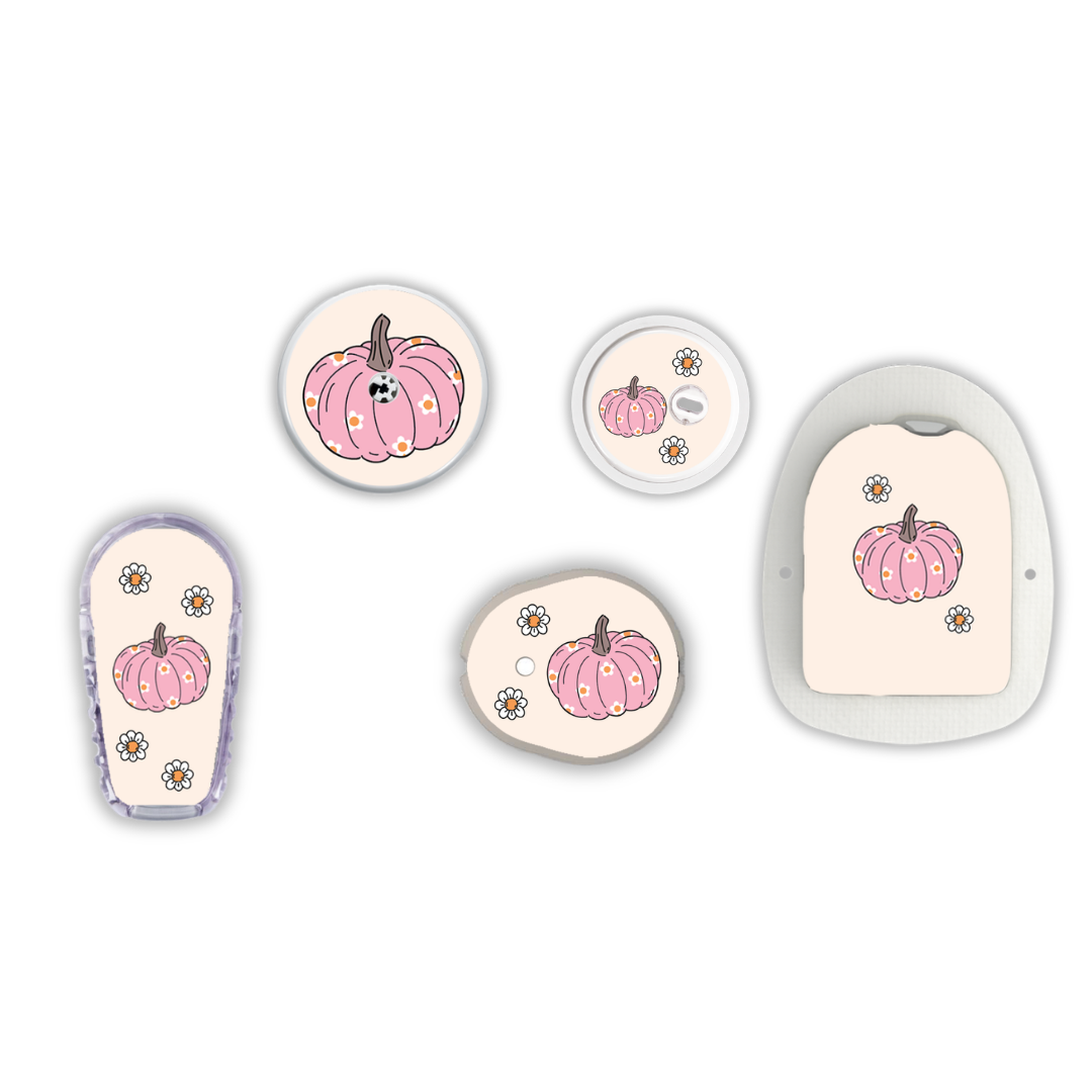 Pink Pumpkin Device Stickers