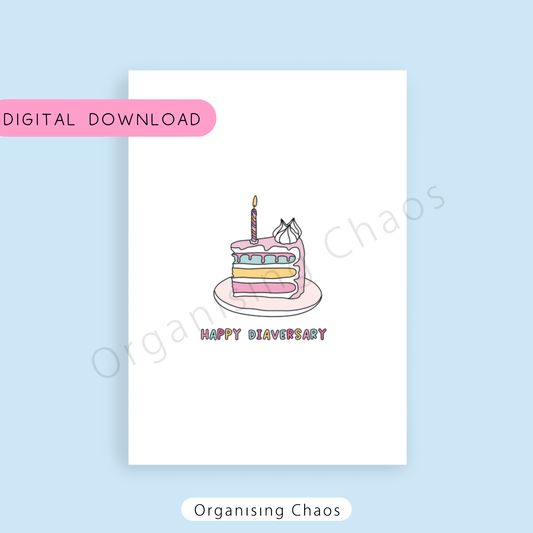 Happy Diaversary Digital Download