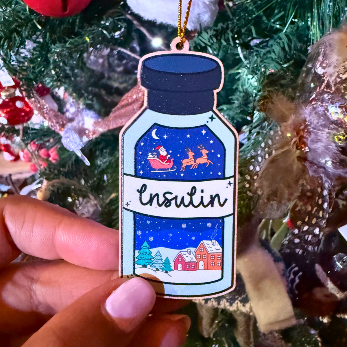 Insulin Vial - Santa's Bolus Delivery Decoration