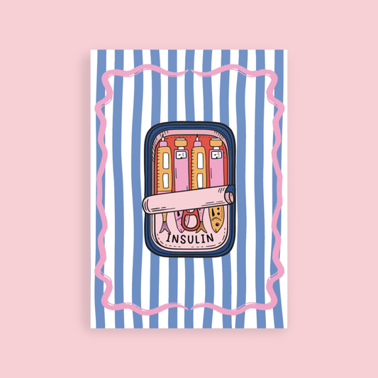 Insulin Sardines Postcard
