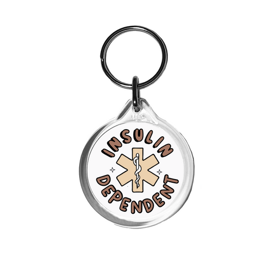 Insulin Dependent Bear Keychain