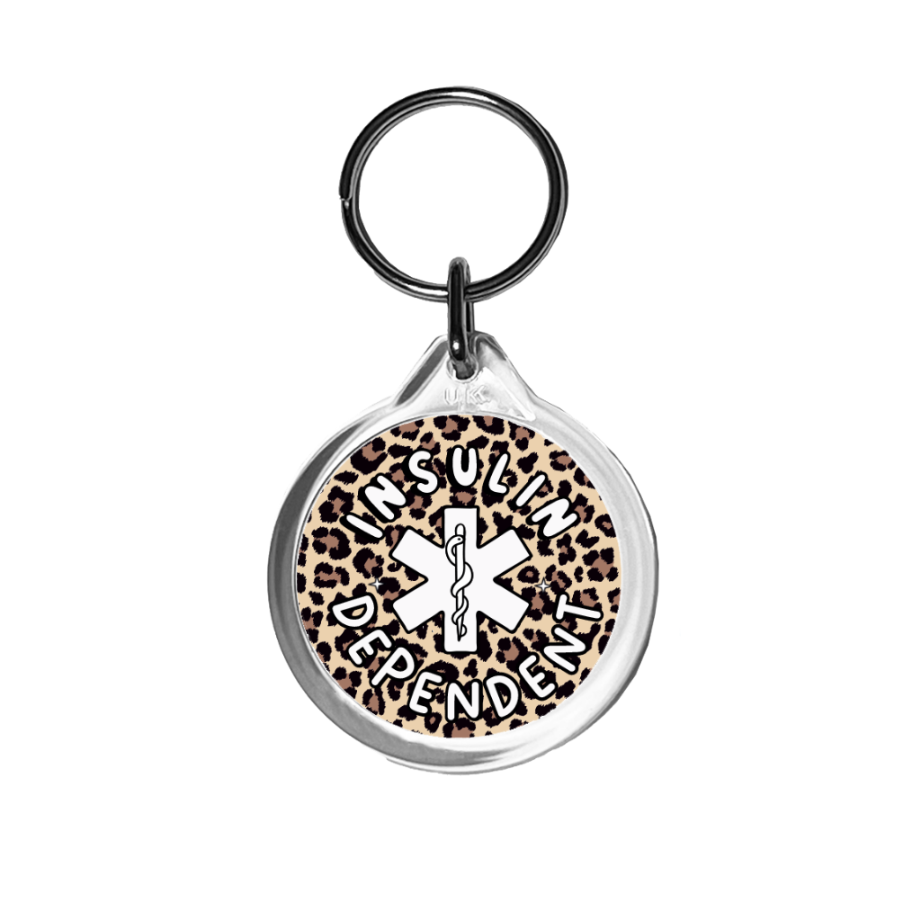 Insulin Dependent Animal Print Keychain