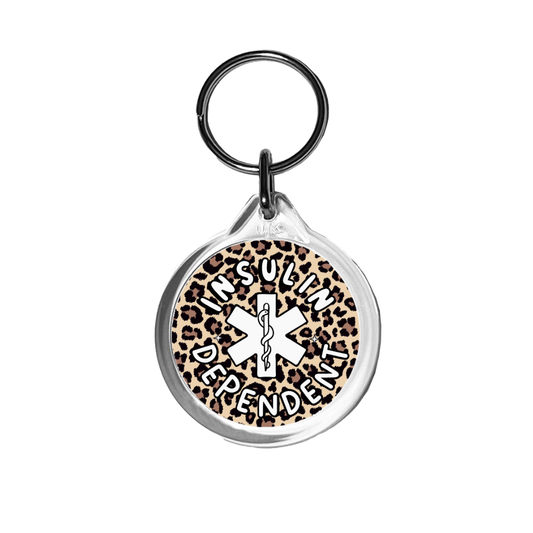 Insulin Dependent Animal Print Keychain