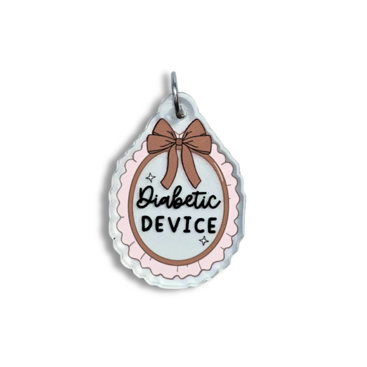 Diabetic Device Bow Charm